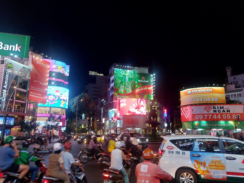 Vietnamese city traffic  jam 