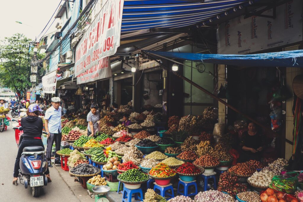 There would be many Vietnamese market with fruit and vegetables in your visit